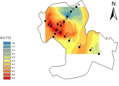 Figura 4 – Evolução da ICU em 2016 no município de Cuiabá-MT 