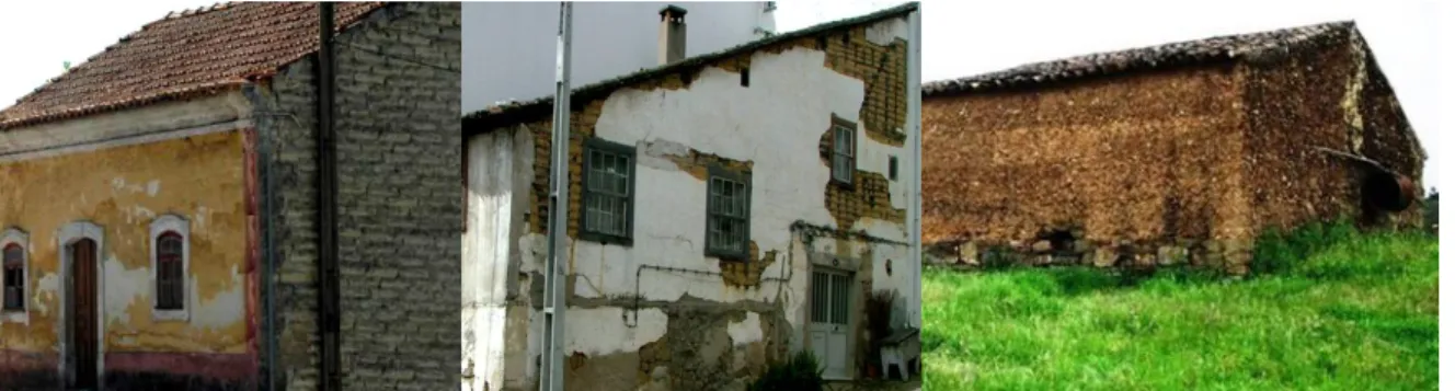 Fig. 1 –  Edificios de adobe, tabique y tapial. (Créditos: Braga, 2007) 
