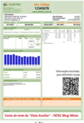 Figura 10 – Sugestão de conta de consumo com QR code 