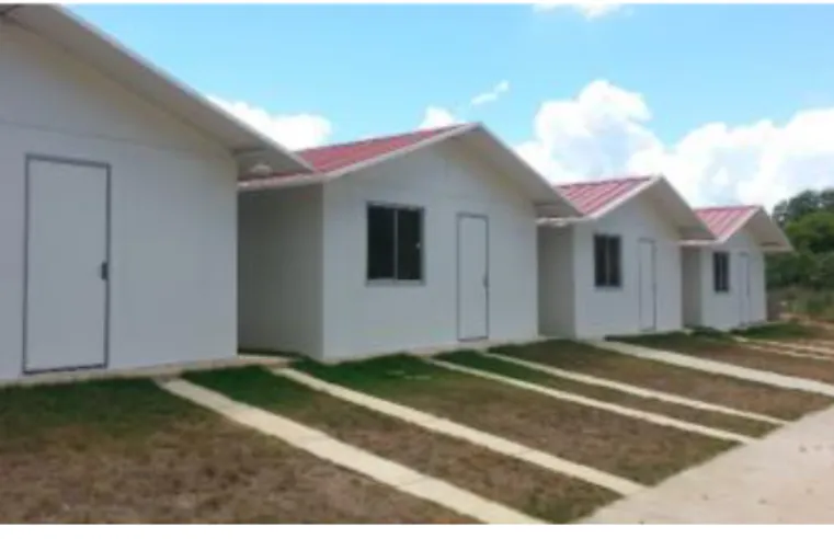 Figura 5 – Habitações modulares edificadas pelo método construtivo Mobile Steel System localizadas no  Bairro Barbados - Colatina (ES) 
