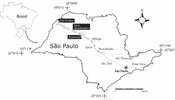 Tabela I. Características morfométricas e operacionais dos reservatórios do baixo rio Tietê.