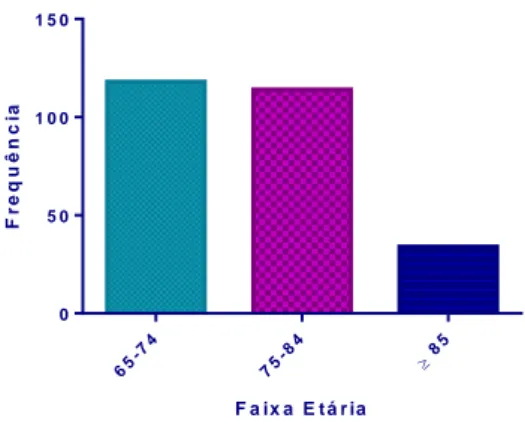 Figura 9 -Distribuição dos idosos por faixa etária. 