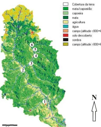 Figura 2. Representação do uso e cobertura do solo no vale do rio Maquiné (29º35’S 50º16’W GR), RS
