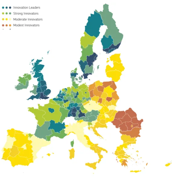 Figure 4 – European map of innovation scoreboard  Source: European Commission (2017) 