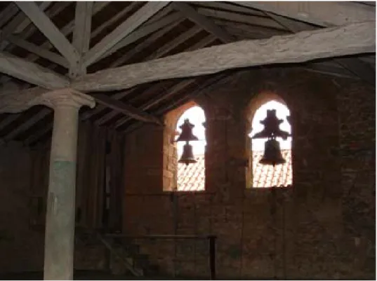 Figura 6- Santa Maria de Celas, interior do mirante e campanário Medieval. 
