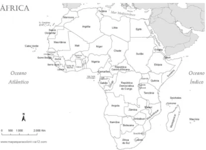 Figura 1. Mapa do continente Africano 