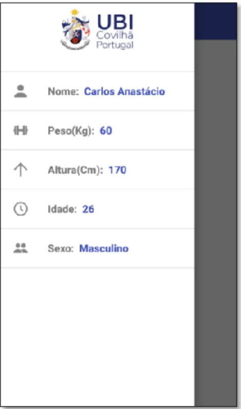 Figure 4 - Mobile Client with the drawer activated. 