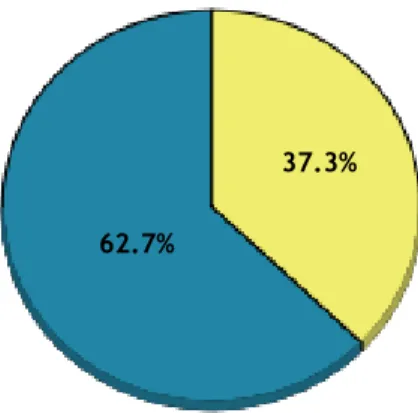 Figura 1. Caracterização da população consoante o género 62.7% 