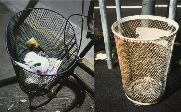 Figura 1 - Bicycle basket e cesto de lixo - Naoto Fukasawa 2007   Fonte: (Fukasawa, 2007, p