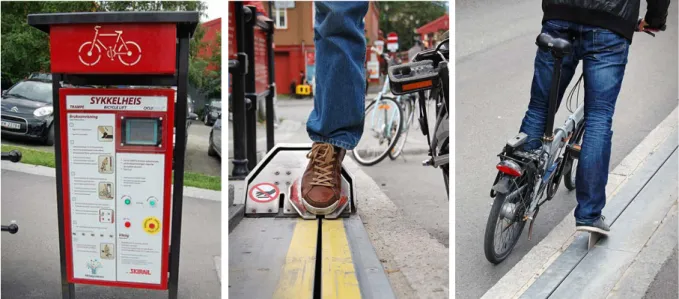 Figure 6. The cyclists using the cycle lift in Trondheim – Norway  3.2. Capacity of transport 
