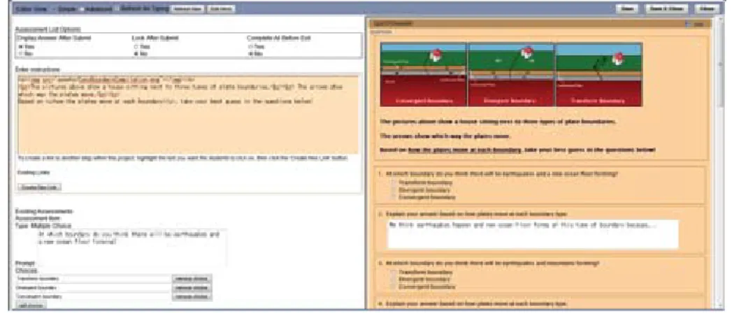 Figure 9. Preview function of the authoring tool. The left panel functions as a template, allowing the author  to focus on creating the content of the step while previewing the step in the right panel