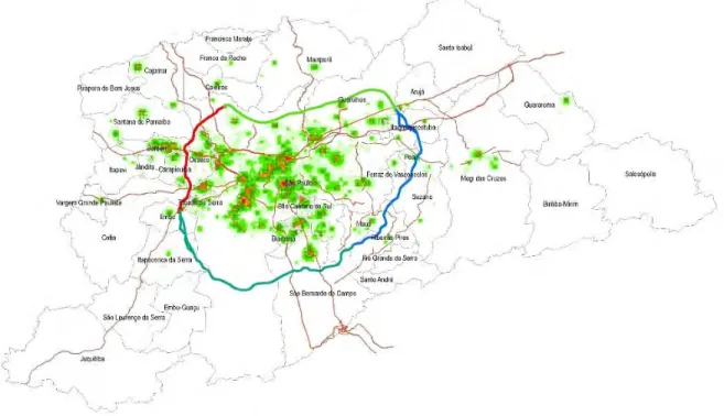 Figura 2.7 – Densidade de Empregos no Setor de Alimentos e Bebidas (2006)  Fonte: DESA a partir dos dados da RAIS 