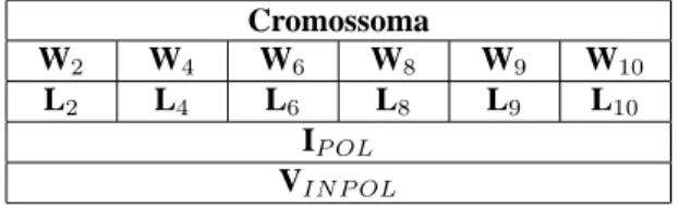 Figura 6: Representação do Cromossoma do AGSPICE.