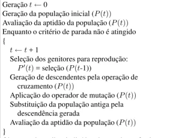 Figura 4: Ciclo básico dos dados nos AGs canônicos.