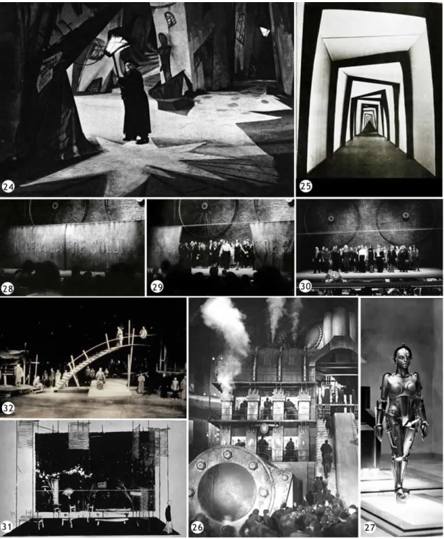 Figura 24 e 25 – Cenas do filme de Robert Wiene 1919, The Gabinet of Dr. Caligari. 