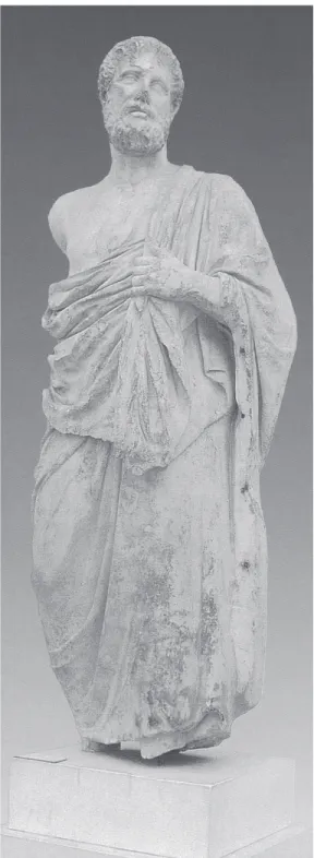 Figura 2. Escultura de Hipócrates, o mais impor- impor-tante médico da primeira Antigüidade