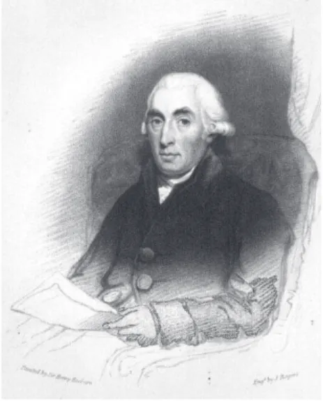Figura 7. Joseph Black (1728-1799). Gra- Gra-vado por J. Rogers com base em um  retra-to a óleo de Sir Henry Raeburn