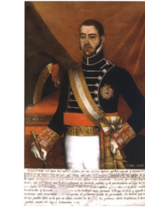 Figura 6. Esquerda: detalhe do pentimento. Pedro José Figueroa. Bolívar  Libertador e Pai da Pátria