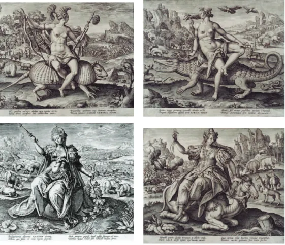 Figura 1. Marten de Vos e Adriaen Collaert. As alegorias dos continentes. 