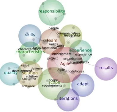 Figure 19 - Map of the concepts related to the choice of an Agile approach 