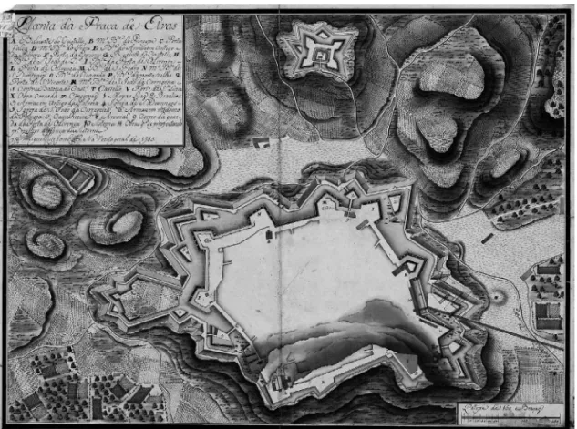 Fig. 5. Miguel Luís Jacob, Planta da Praça de Elvas, 1755 Fonte: DIE-GEAEM 1608-1A-14-19