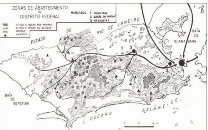 Figura 2. Zonas de abastecimento de hortifrutigranjeiros da cidade do Rio de Janeiro  