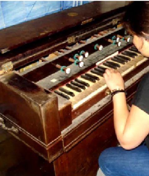 Fig. 20. Organ still in use by one of the ORFEUS Team members. 