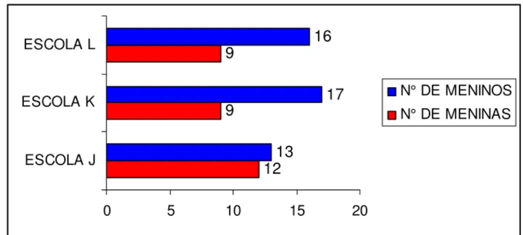 Gráfico 1 – Composição das Turmas. 
