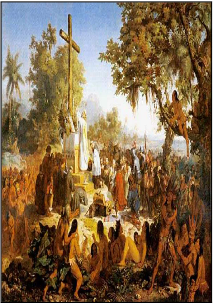 Figura 10 – Fragmento do quadro “A Primeira Missa no Brasil”, de Victor Meirelles,  1861
