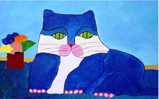 Figura 11 – Gato Azul com Vaso de Flores (2003) 