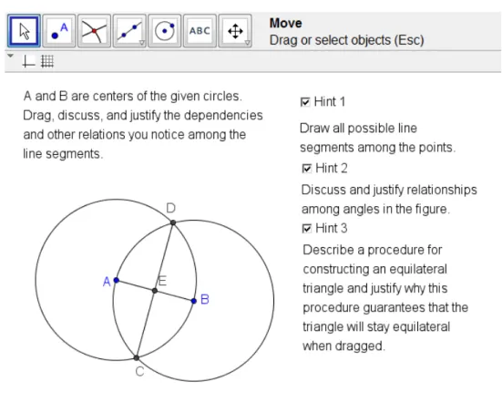 Figure 2 – a task that concerned perpendicular bisectors