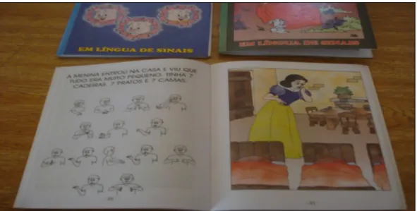 Figura 16. Livros de histórias infantis em Libras e na Língua Portuguesa.  