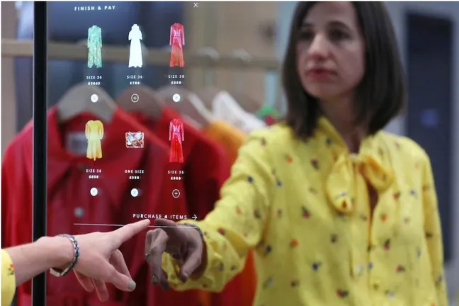 Figura 10. Tecnologia RFID na “Store of the Future” da Farfetch, (Fonte: appearhere)