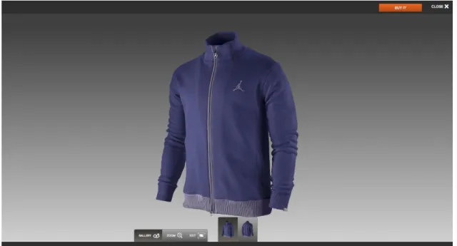 Figura 24 – Visualização de produto em ecrã inteiro no site Nike 