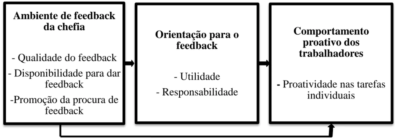 Figura 1. Modelo conceptual examinado no estudo Ambiente de feedback 
