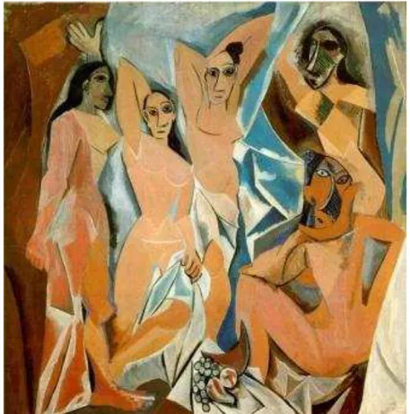 Figura 10.  Les Demoiselles D’Avignon ( As Senhoritas de Avignon)  Pablo Picasso (1881-1973) 