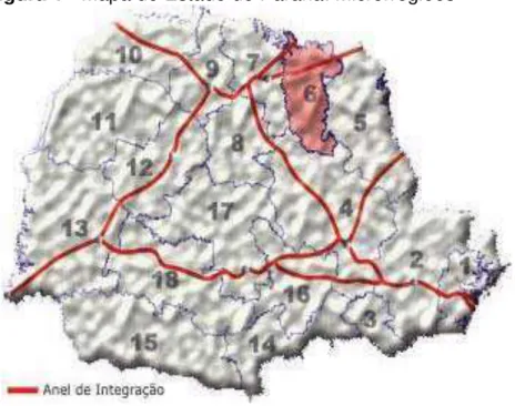 Figura 1 - Mapa do Estado do Paraná: Microrregiões 