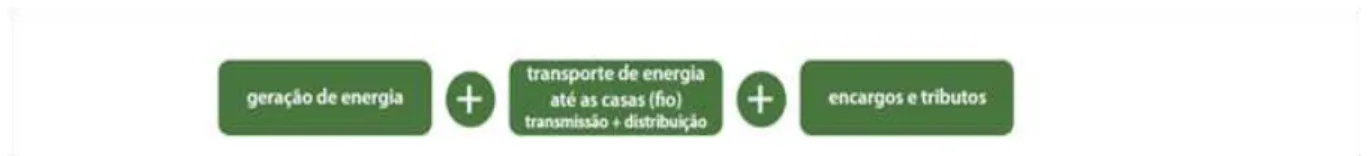 Figura 1 - Componentes da fatura de energia  Fonte: Aneel, 2008. 