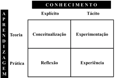 Figura 6: Modelo de aprendizagem baseada no trabalho no nível individual  Fonte: Raelin (1997) 