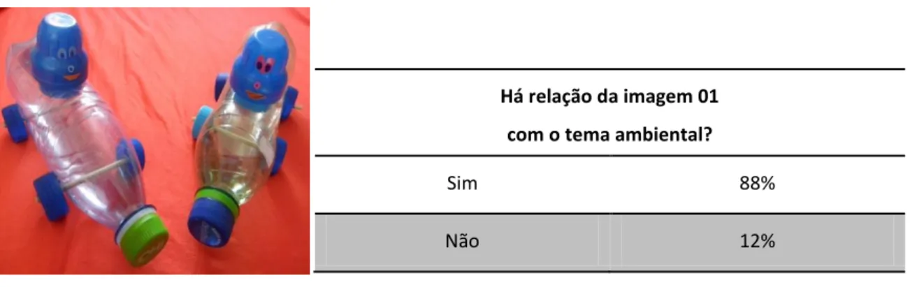 Tabela 05: Respostas dos alunos para relação da imagem 01 com a temática ambiental 