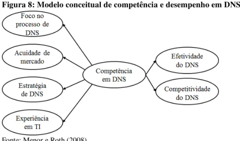 Figura 8: Modelo conceitual de competência e desempenho em DNS 