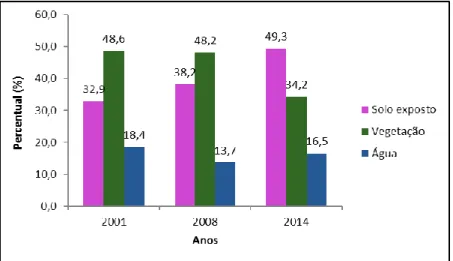 Gráfico 2: Percentual das classes de cobertura do solo da APA Encontro das Águas 