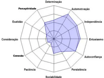 Gráfico 5 – Exemplo do Dodecaedro de Competências Comportamentais do Cargo  de Gerente Comercial 