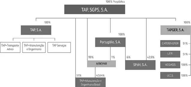 Figura 2 - Organograma TAP, SGPS, SA 