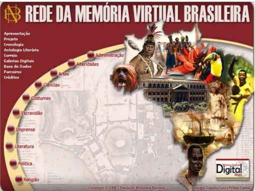 Figura 1 – Foto da Rede da Memória Virtual Brasileira  Fonte: http://bndigital.bn.br/redememoria/ 