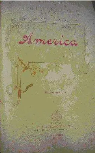 Fig. 1 - Folha de rosto de América (Coelho Netto: 1897). Acervo CRB. 