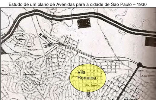 Figura  14  -  Recorte  do  Estudo  de  um  plano  de  Avenidas  para  a  cidade  de  São  Paulo  –  1930