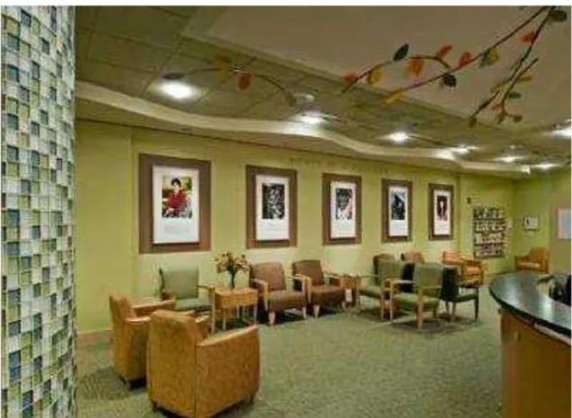 Figura  2.3  –   Exemplo  de  Sala  de  Espera  que  promove  a  socialização.  Hospital  Carol  Ann  Breast  Health Center, Oakland, CA