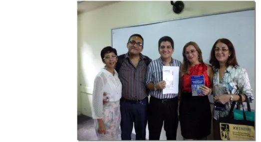 Figura 1: Lançamento de livros no I Colóquio do Observatório da Educação na Amazônia  Fonte: CASTELO BRANCO, 2013 