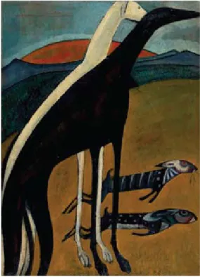 Fig. 1.  Amadeo — Os galgos (c. 1911).  